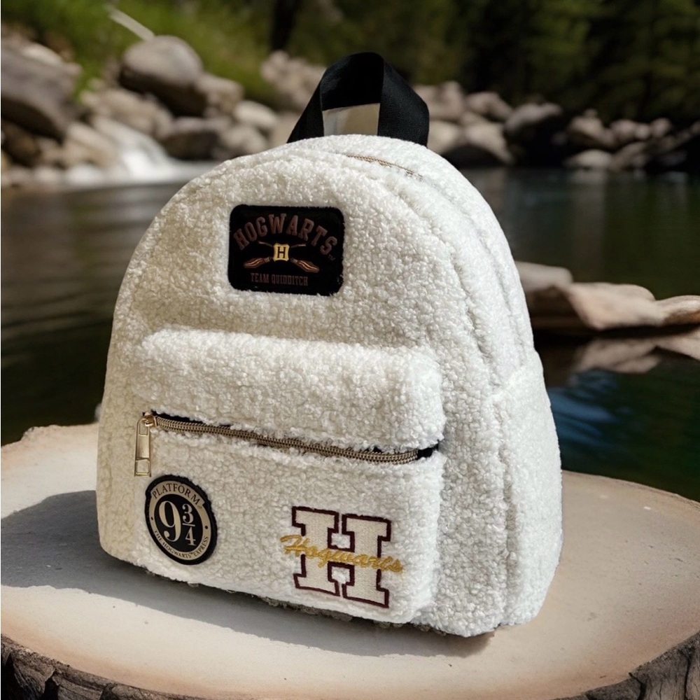 White Harry Potter Mini Backpack Sherpa Team Quidditch Platform 9-3/4 BioWorld